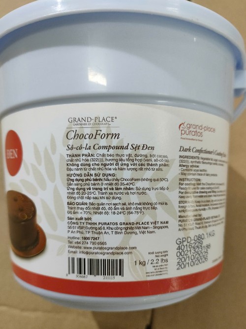 Socola Sệt Đen Grand Place 1kg